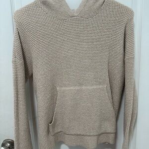 Cozy Cream Knit Hoodie